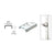 CRL 36" Brite Zinc Flush & Surface Mount Standard Hardware