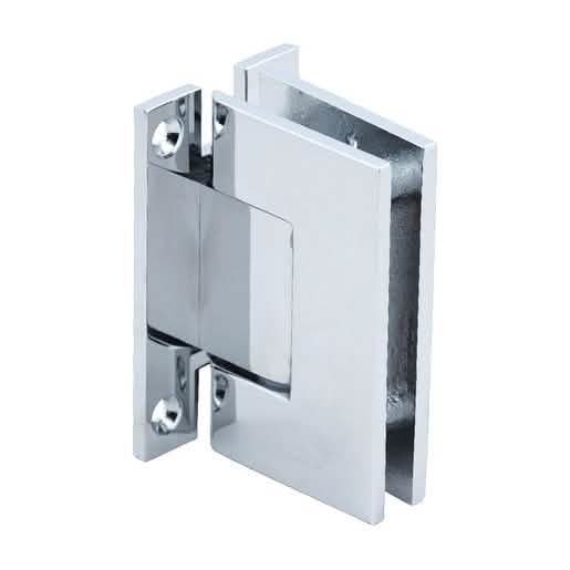 CRL Polished Chrome Vienna Wall Mount 'H' Back Plate Hinge - Sleek Design & Durable Finish