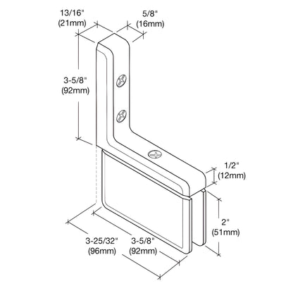 PPH03CH polished chrome brass self-centering pivot hinge for 8-10mm frameless shower glass