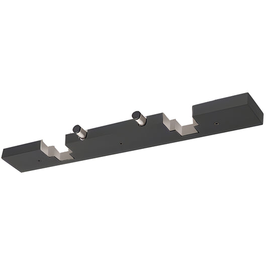 Matte black aluminum fail-secure electric strike keeper with bolt position sensor for aluminum stile doors (SKU ESP2SDMBL)