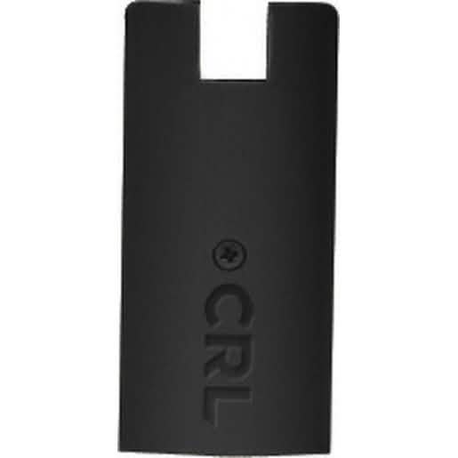 CRL Matte Black 4" Square End Cap for Sidelite Rails, modern and durable design.