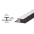 CRL Chrome Plastic Reflective Divider Bar - Mirror & Glass Trim