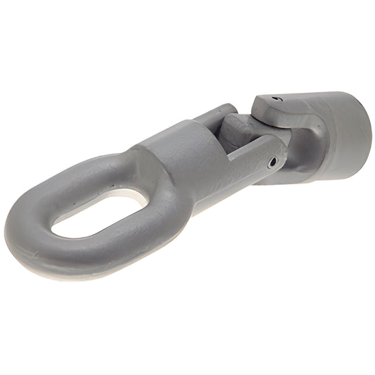 WCM617 gray metal universal joint with pole eye for 3/8" spline clerestory pole, awning window operator accessory