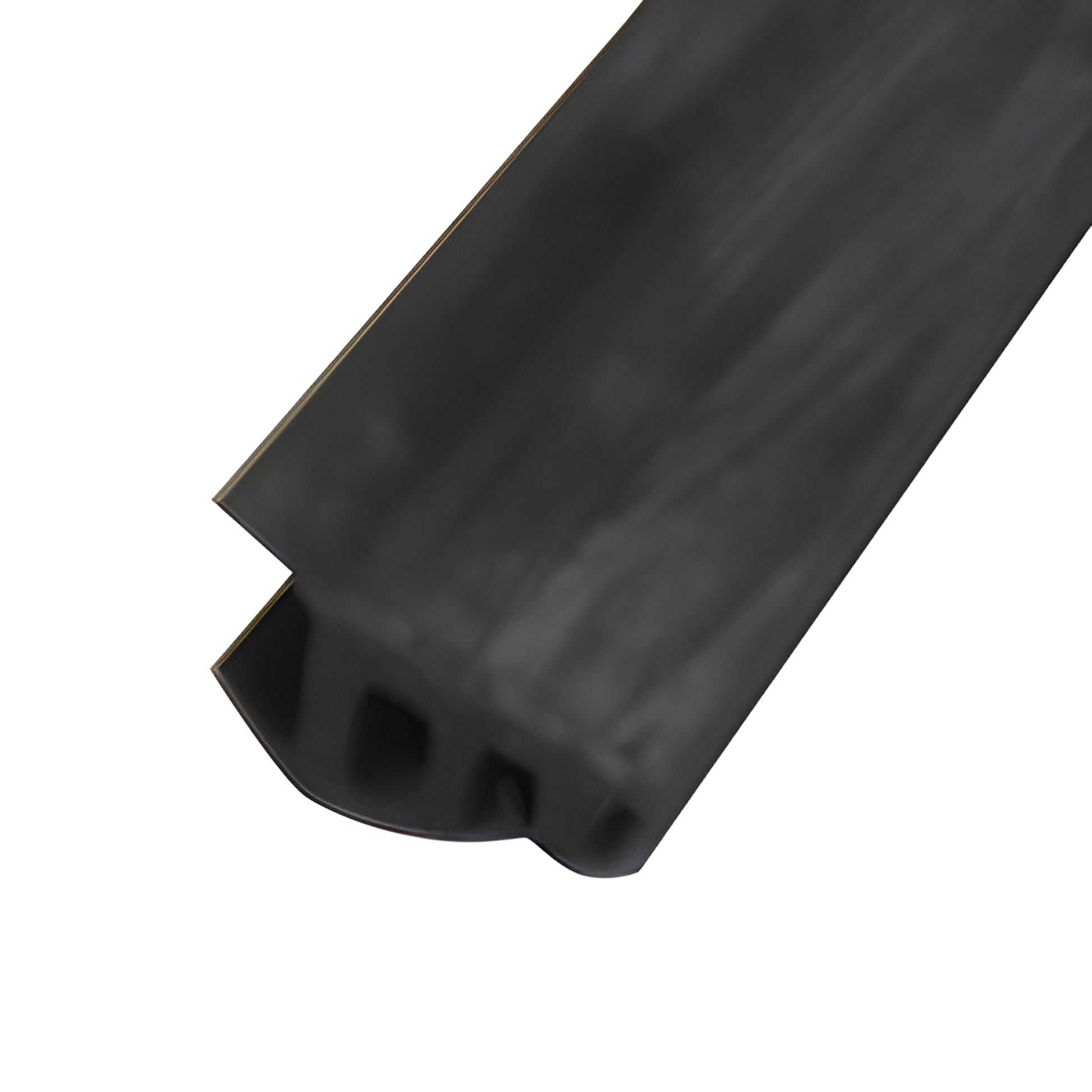 NP275 black EPDM top-load universal storefront glazing gasket, close-up profile for 1/4-2" glass.