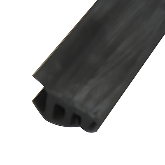 NP275 black EPDM top-load universal storefront glazing gasket, close-up profile for 1/4-2" glass.