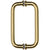 CRL 8" Polished Brass Back-to-Back 3/4" Solid Pull Handles w/ Washers