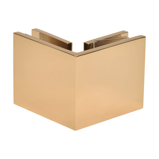 SGC90FG French gold solid brass 90 glass-to-glass clamp for 3/8-1/2" (10-12 mm) frameless shower panels.