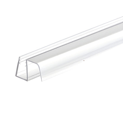 CRE78PS Crescent Series 78 in polished stainless top-rolling sliding shower door, one sliding door and one fixed panel