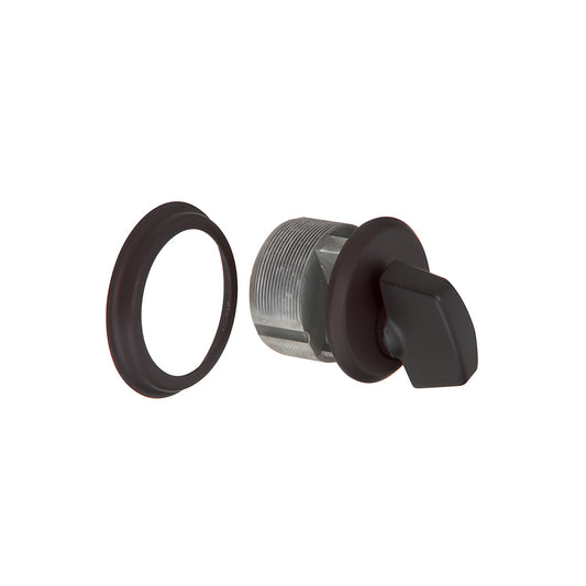 DL2178DU dark bronze diecast zinc 1" (25mm) mortise thumbturn cylinder with matching ring