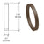 CRL Dark Bronze 0.157 in Straight Cylinder Ring - Door Hardware