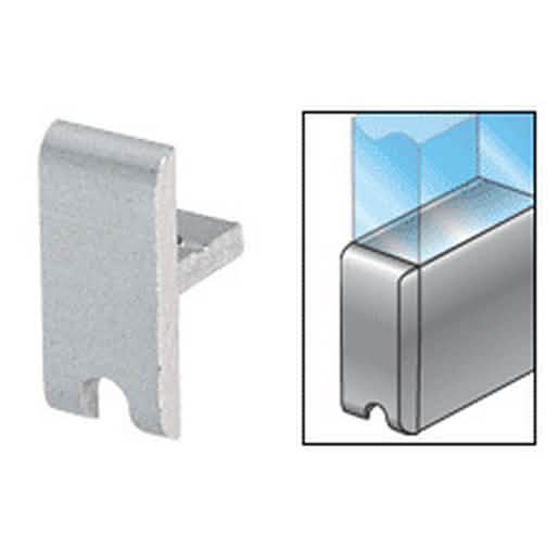 CRL Satin Anodized End Cap for D610 'H' Bar - Durable and Sleek Finish for Glass Doors