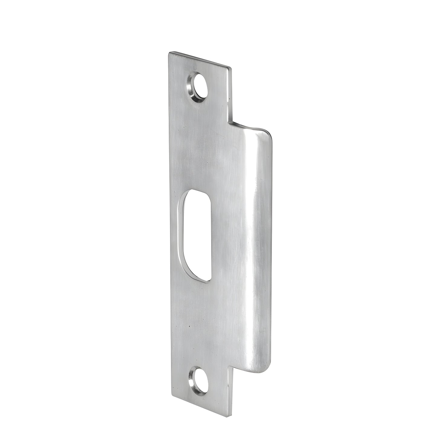 PLK1ASA brushed stainless steel deadlatch strike plate, reversible, commercial Grade 1, 4-7/8" height