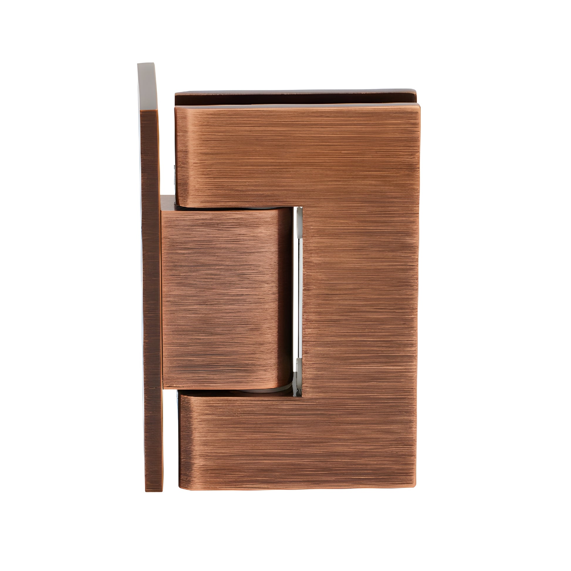 GEN044ABC0 antique brushed copper brass Geneva self-centering wall-mount shower hinge for 8-12mm glass