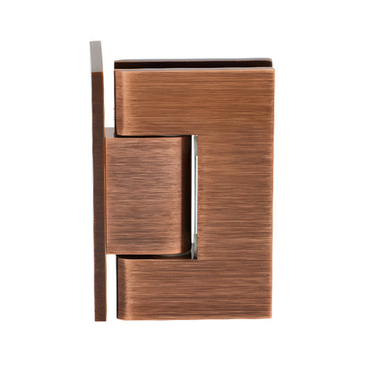 GEN044ABC0 antique brushed copper brass Geneva self-centering wall-mount shower hinge for 8-12mm glass