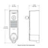 Detex EAX500 white battery-powered surface-mount exit alarm with key cylinder opening and speaker grille