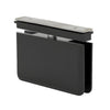 PPH06MBL matte black brass top-mount pivot hinge for 8-10mm glass shower door, beveled design.