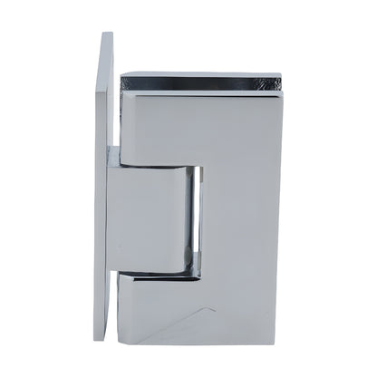 Polished chrome squared shower door hinge (brass) for 3/8-1/2 glass, Vienna series, SKU V1E544CH