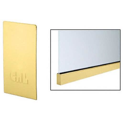 CRL Satin Brass End Cap for W5B Series Windscreen & Smoke Baffle Base Shoe - Sleek Finish