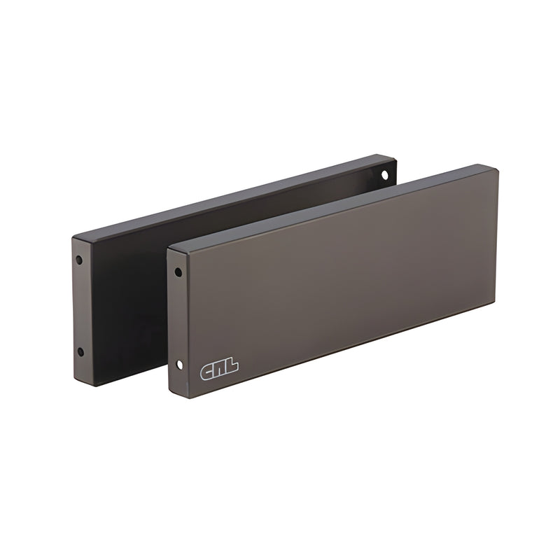 CRL Oil Rubbed Bronze cladding cover plates for patch hinge, slim rectangular pair for glass doors - SKU H100EC0RB