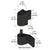 CRL Black 3/4-inch Offset Right-Hand Intermediate Door Pivot Set