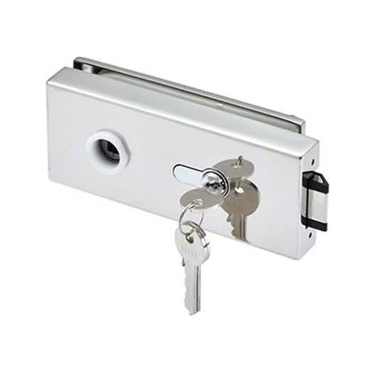 CRL Polished Stainless Glass Mount Lever Lock for Metal Frame Doors - Secure & Stylish