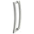 CRL 24" Brushed Stainless Glass Door Pull - Curved Back-to-Back