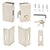 CRL Right-Hand Sliding Glass Door Lock Brushed Stainless Steel