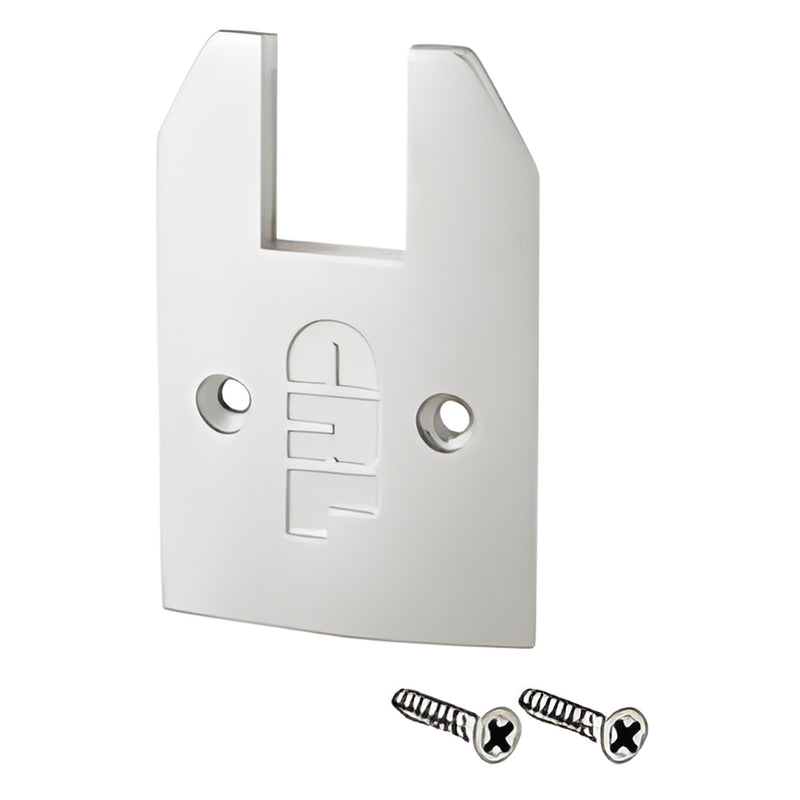 Satin anodized low-profile sidelite rail end cap (2-5/16") with mounting screws - CRL SKU SREC2TSA