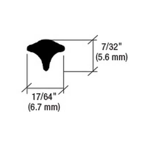 CRL 17/64" Locking Strip for Two-Piece Weatherstrip - Durable & Easy Installation