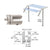 CRL Brushed Stainless Steel Swivel Hinge for Frameless Glass Door