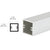 CRL Satin Anodized 1-1/8" Aluminum Square Tubing for Partition Posts