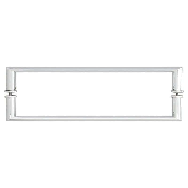 Polished chrome back-to-back towel bar, 24" center, mixed round and oval tubular design (SKU 0R24X24CH)