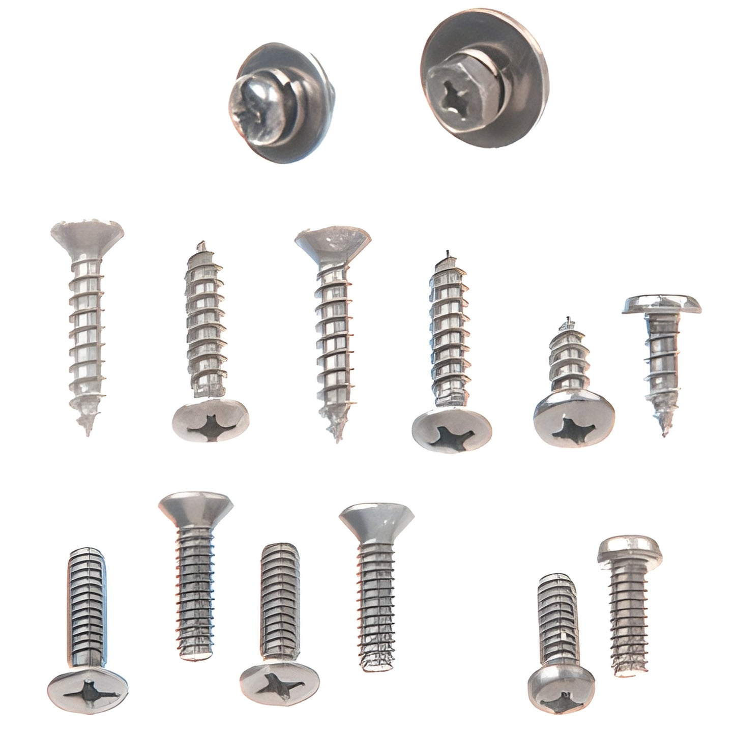 DCSA aluminum replacement screw pack for DC52-DC55 and PR80 surface-mounted door closers - assorted mounting screws.
