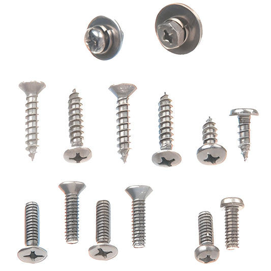 PR50SA aluminum screw pack for CRL PR40/PR50 surface-mounted door closers - assorted replacement screws.