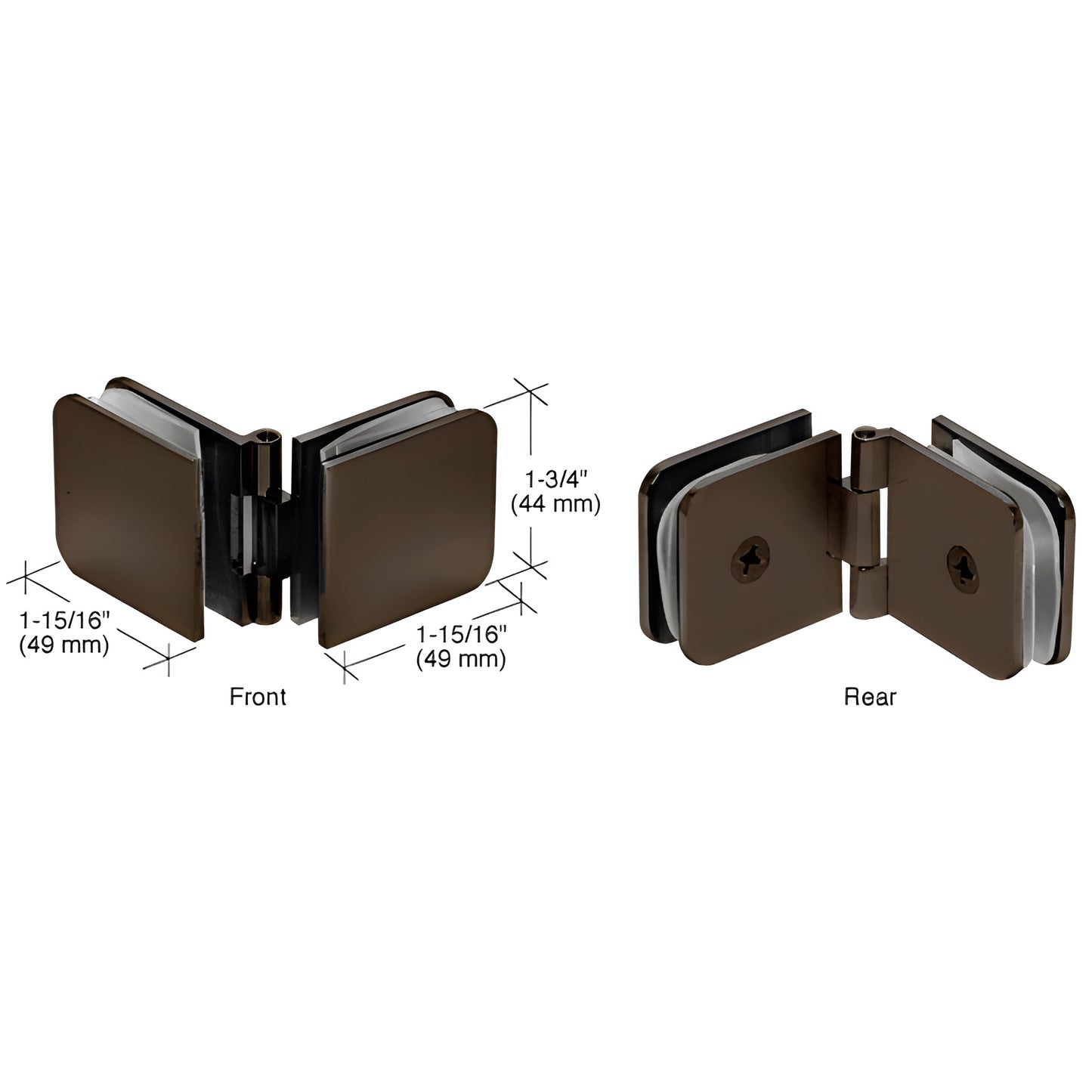 ADJ1800RB oil-rubbed bronze adjustable glass-to-glass clamp, solid brass hinge for 8-12mm shower glass