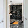 LAT34FPBS recessed round 3-1/4 in. brushed stainless steel glass door pull for drilled frameless doors.