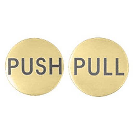 CRL Satin Brass 2" Round Push/Pull Set - Elegant Etched Brass Finish, Ideal for Doors