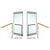 CRL-Blumcraft® Satin Brass Right Hand Reverse Rail Mount 'C' Exterior Dummy Handle