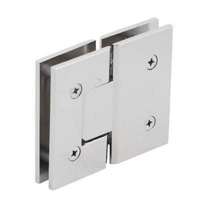 Polished Nickel Vienna 580 Glass Hinge with 5° Pin for Glass-to-Glass Installation.