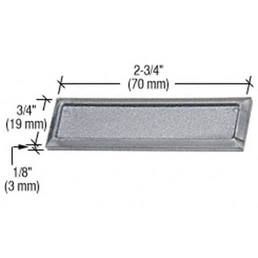 CRL Silver Showcase Stick-On Finger Pull - Easy installation for sleek cabinet design.