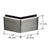 CRL Brushed Stainless 135° Outside Corner Storefront Clamp 2-3/8 x 2