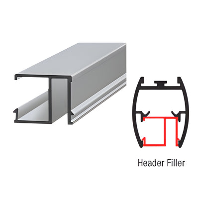 CRL 72 in Brushed Nickel Header Filler for CK/DK Cottage Sliders