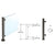 CRL PP56 Slimline 18in Black Powder-Coated 1in Round Counter End Post