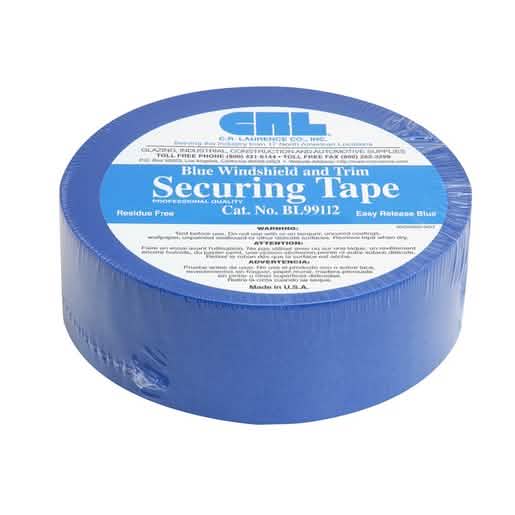CRL Blue 1-1/2" Windshield and Trim Securing Tape - Durable Auto Repair Solution