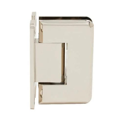 CRL Polished Nickel Hinge: Pinnacle 537 Series, 5° Wall Mount with 'H' Back Plate