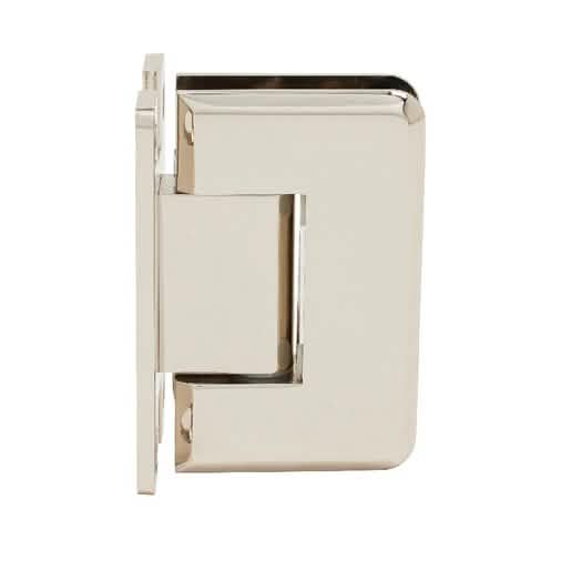 CRL Polished Nickel Hinge: Pinnacle 537 Series, 5° Wall Mount with 'H' Back Plate