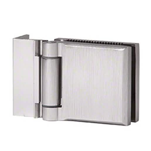 CRL Brushed Nickel Mini Hinge - 'L' Plate Style, sleek & durable for modern interiors.