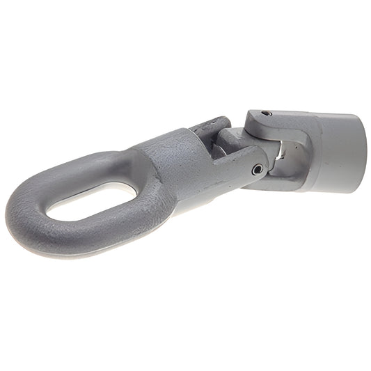 Diecast gray CRL over-sill universal joint WCM618 for awning windows, 5/16" spline, mates with clerestory pole.