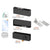 CRL Matte Black Glass Patch Door Kit for Overhead Closer with Lock