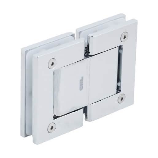CRL Brite Chrome Vernon Oil Dynamic Glass-to-Glass Hinge - 180º, sleek and durable design.
